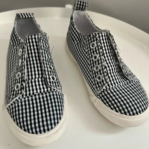 Unisex-Child checkered sneakers size 10